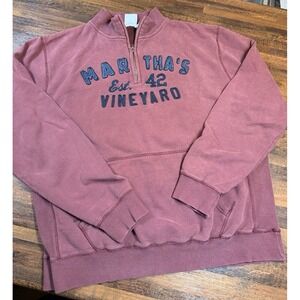 Vintage Martha's Vineyard quarter zip sweatshirt by BLUE 84. XL island charm